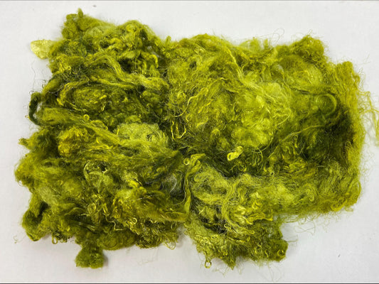 Throwsters, silk, Ripe Olive, .7 oz, nuno, wet felting, spinning fiber, art yarn, handspinning, nuno, corespinning, weaving, 0907-01