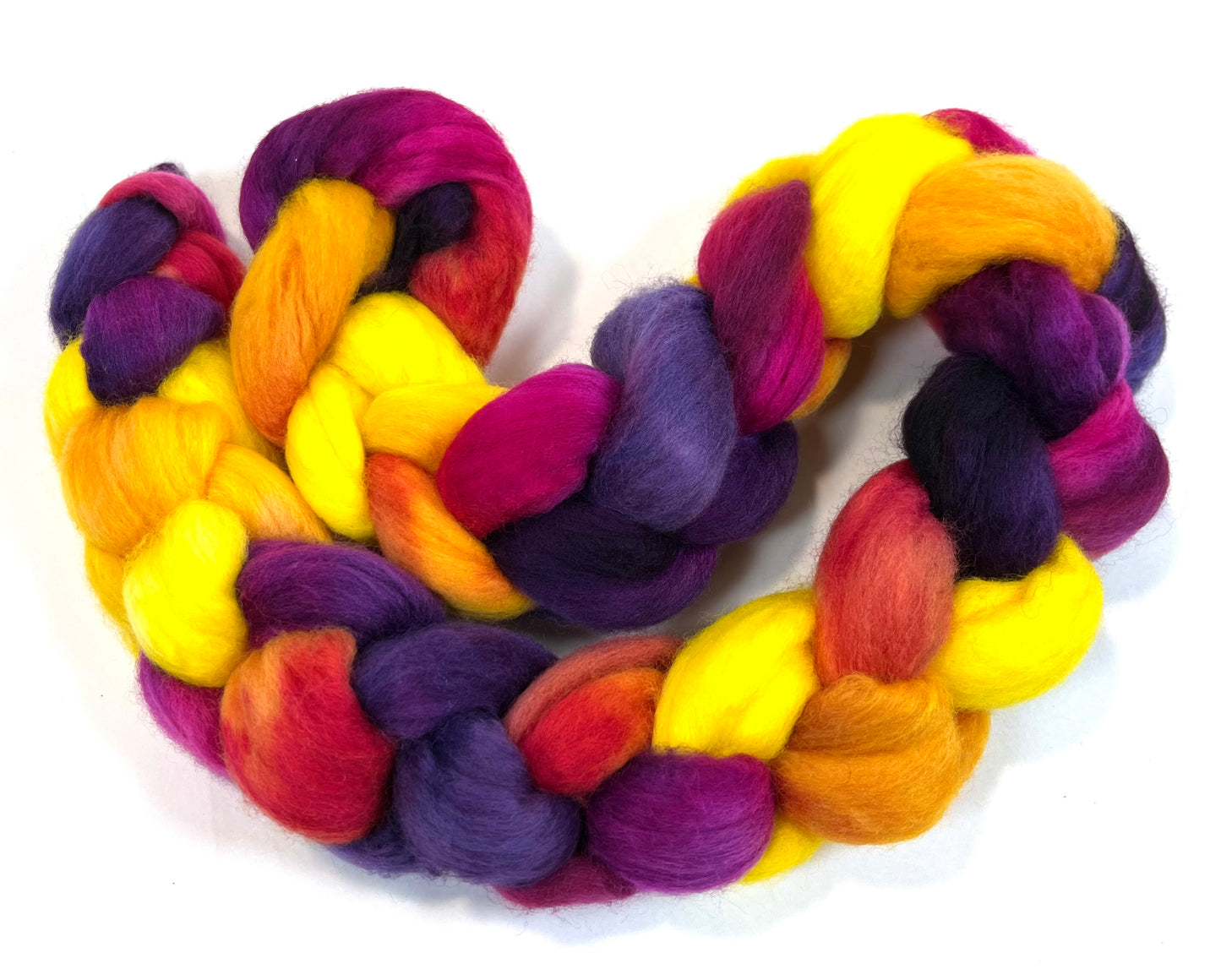 Sassy SC - 4 oz hand painted wool combed top, roving, spinning fiber, handspinning, felting