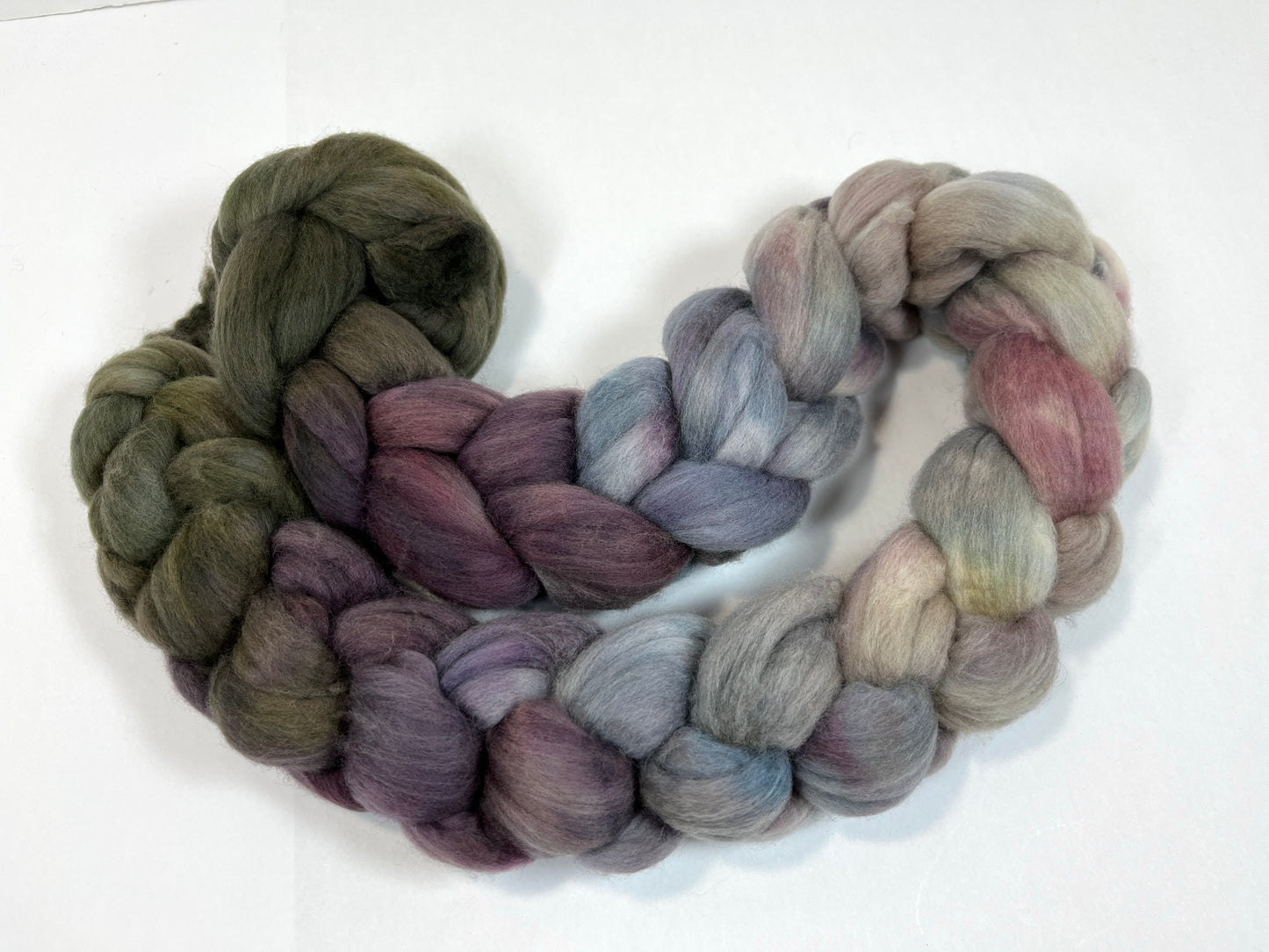 Morning Fog Oopsie, 4 oz 18.5 micron Merino wool combed top, roving, spinning fiber, handspinning, felting, needle felting, weaving supplies
