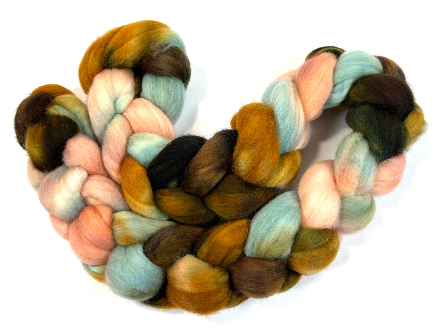 Test Braid 0412-02, 4 oz Polwarth wool combed top, roving, spinning fiber, handspinning, felting, needle felting, weaving supplies
