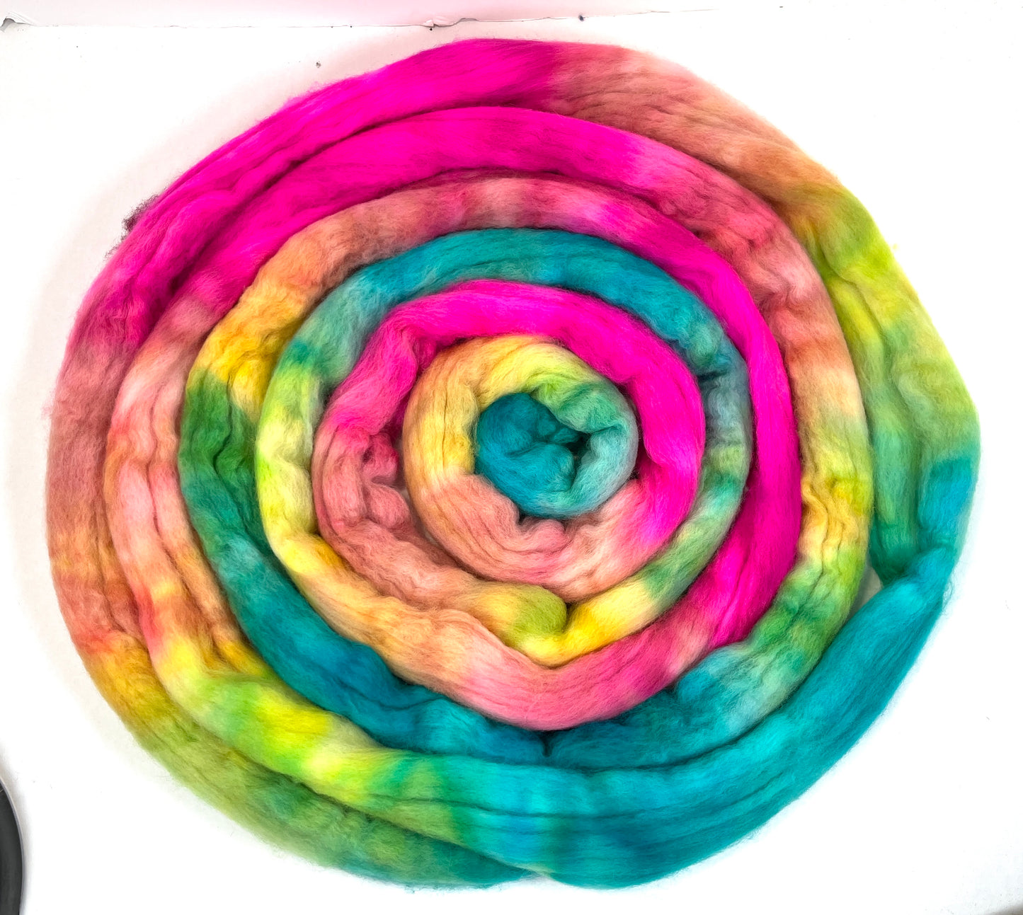 Fairy Dust SC - 4 oz hand painted wool combed top, roving, spinning fiber, handspinning, felting