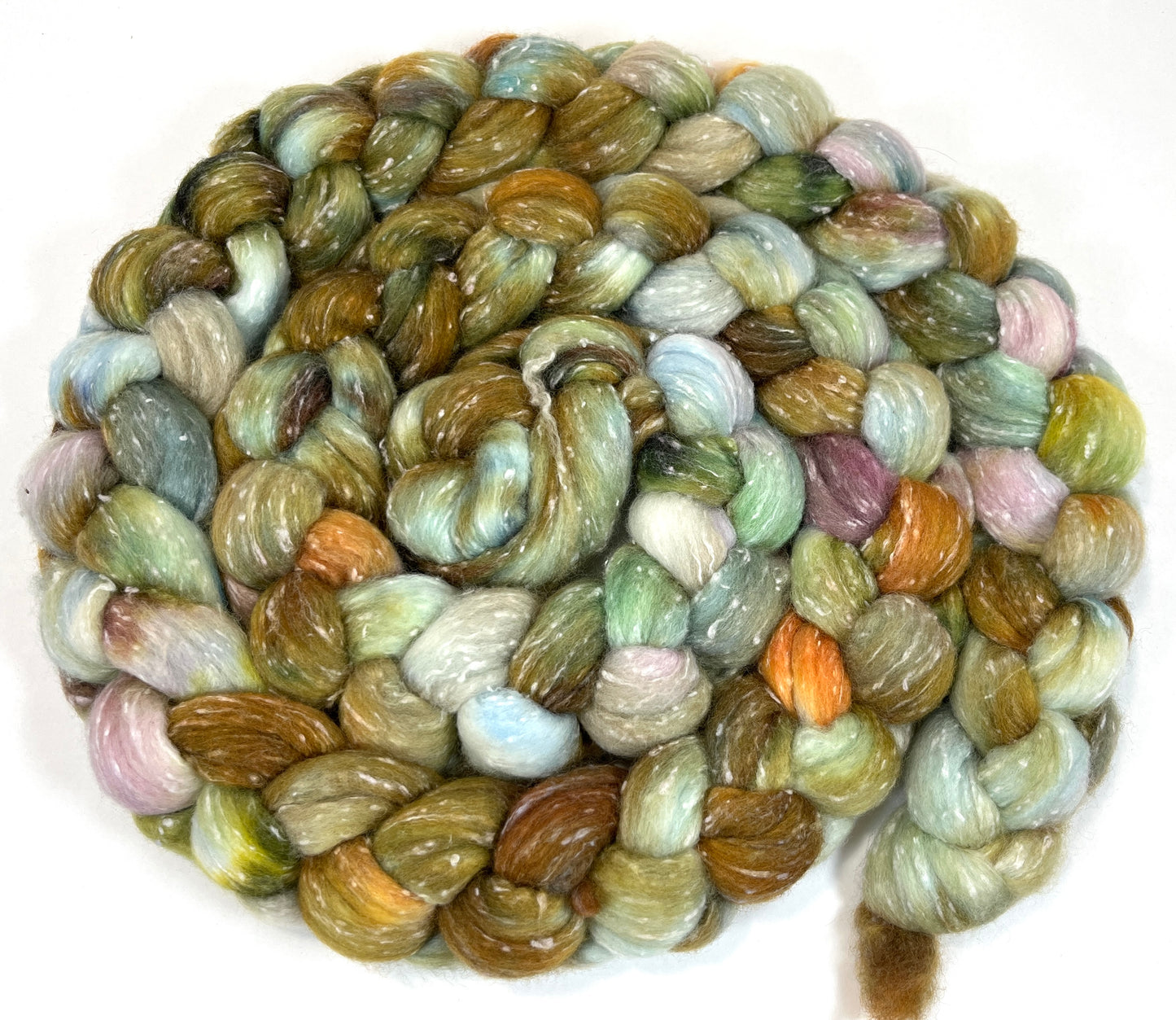 Day’s End 0926-03 - 8.9 oz 80/20 South American wool/rayon nepps combed top, roving, spinning fiber, handspinning, felting, needle felting, weaving supplies