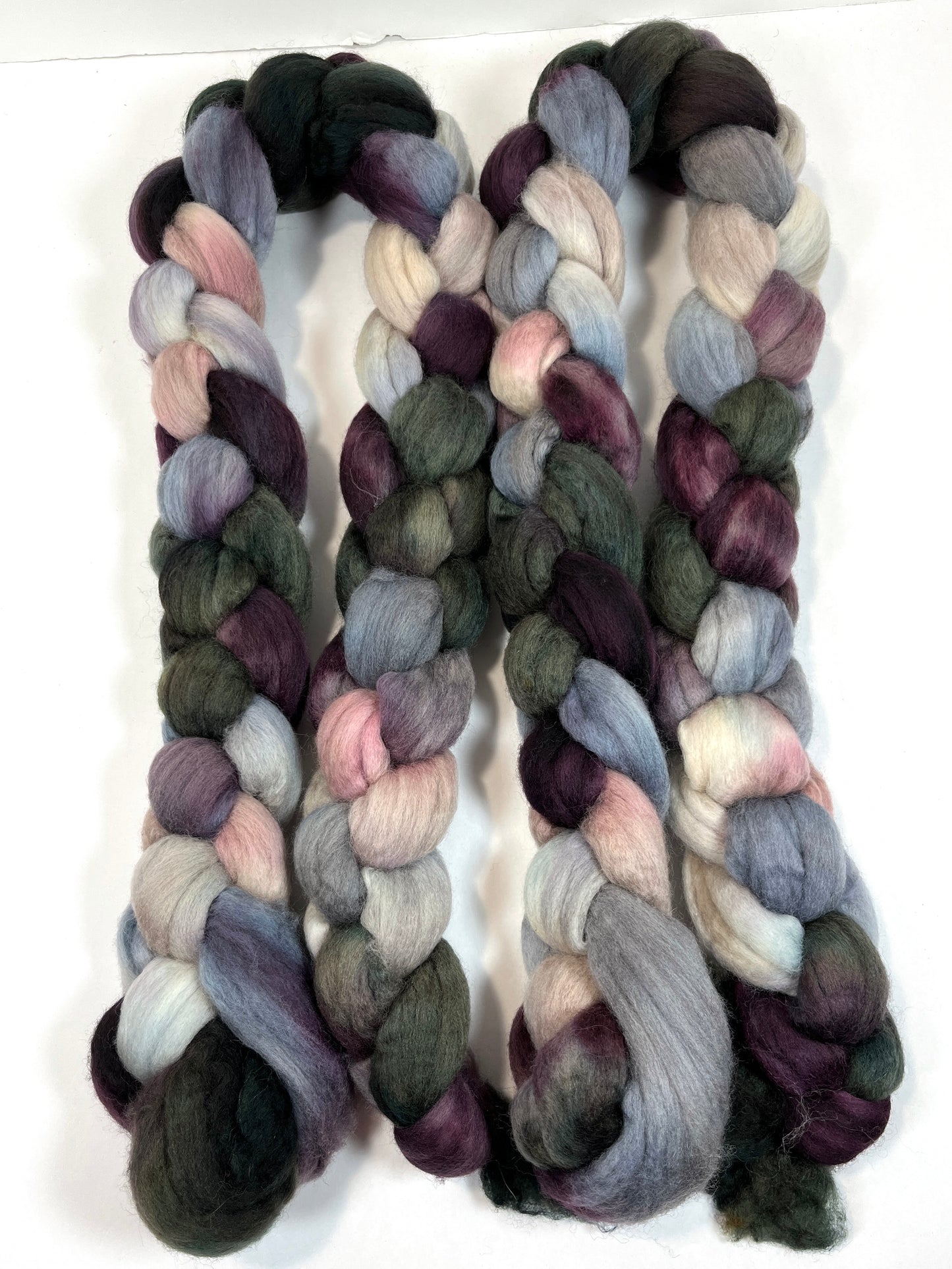 Morning Fog SC Oopsie, 4 oz Polwarth wool combed top, roving, spinning fiber, handspinning, felting, needle felting, weaving supplies