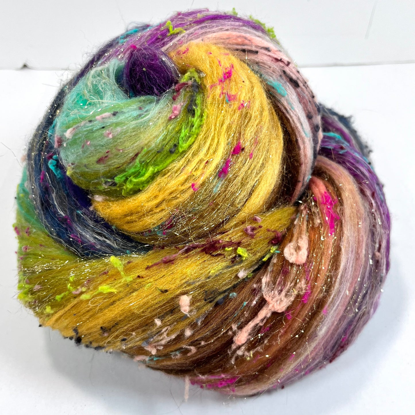 Reverie Batt 0801-01 - 3.9 oz soft wool, silk, noils, spinning fiber, drumcarded, handspinning, nuno, felting wool