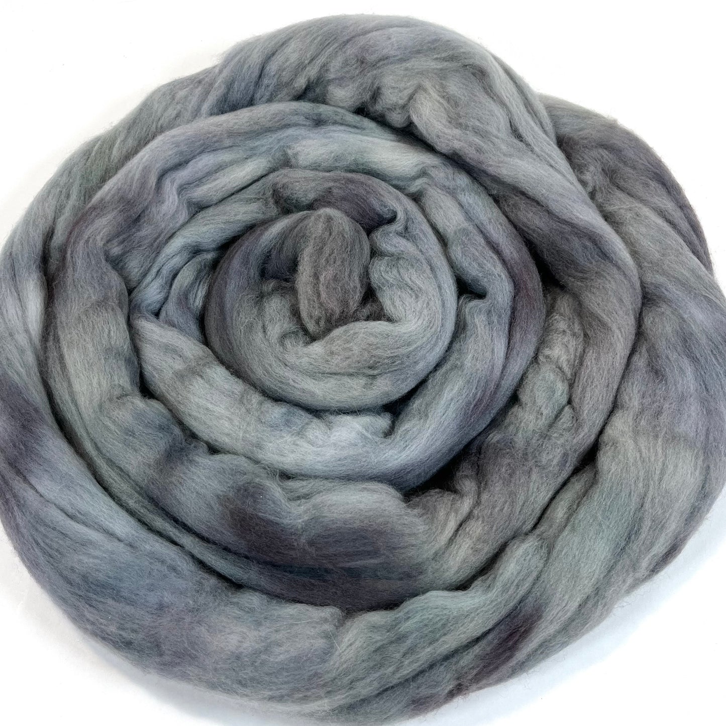 Rustic Gray Oopsie - 2.2 oz 18.5 micron Merino combed top, roving, spinning fiber, handspinning, felting, needle felting, weaving supplies