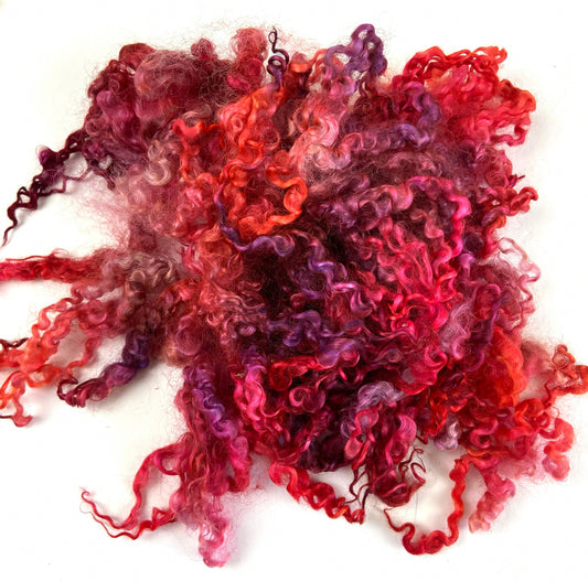 Wensleydale locks 1.7 oz, 6 inches, super clean, spinning, felting, fiber art, doll hair, nuno, art yarn 0410-01