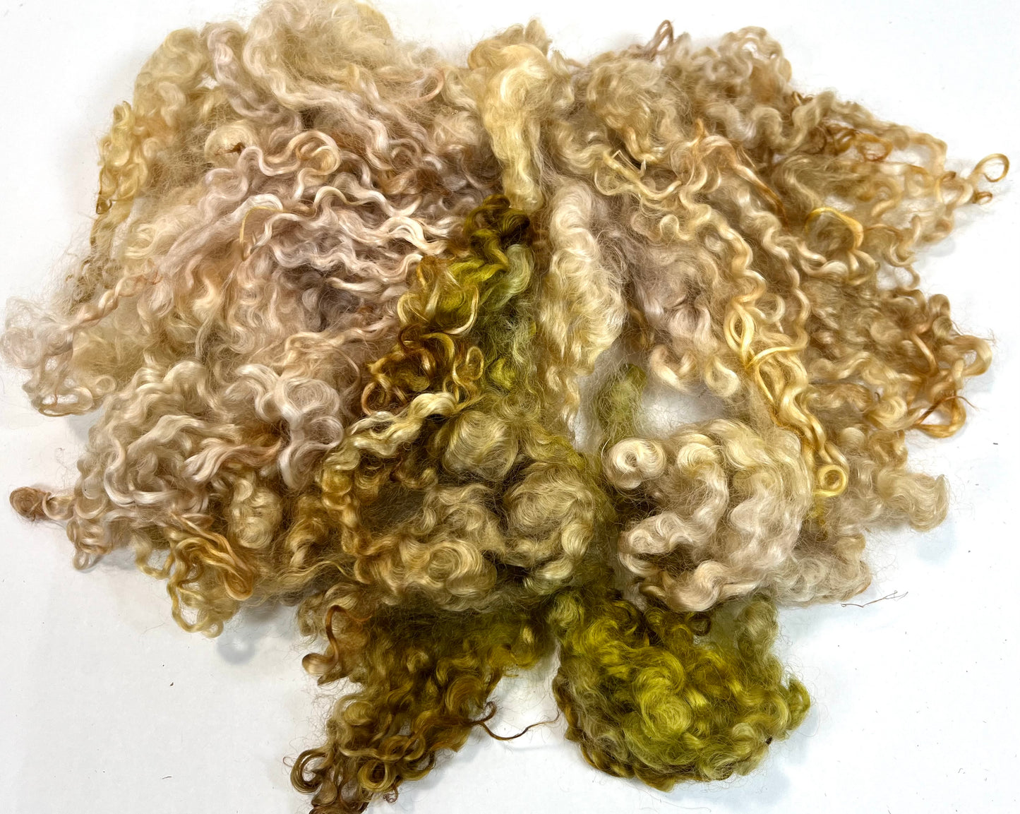 Wensleydale Locks, 1.4 oz, 0615-05, super clean, spinning, felting, fiber art, doll hair, nuno, lockspun yarn
