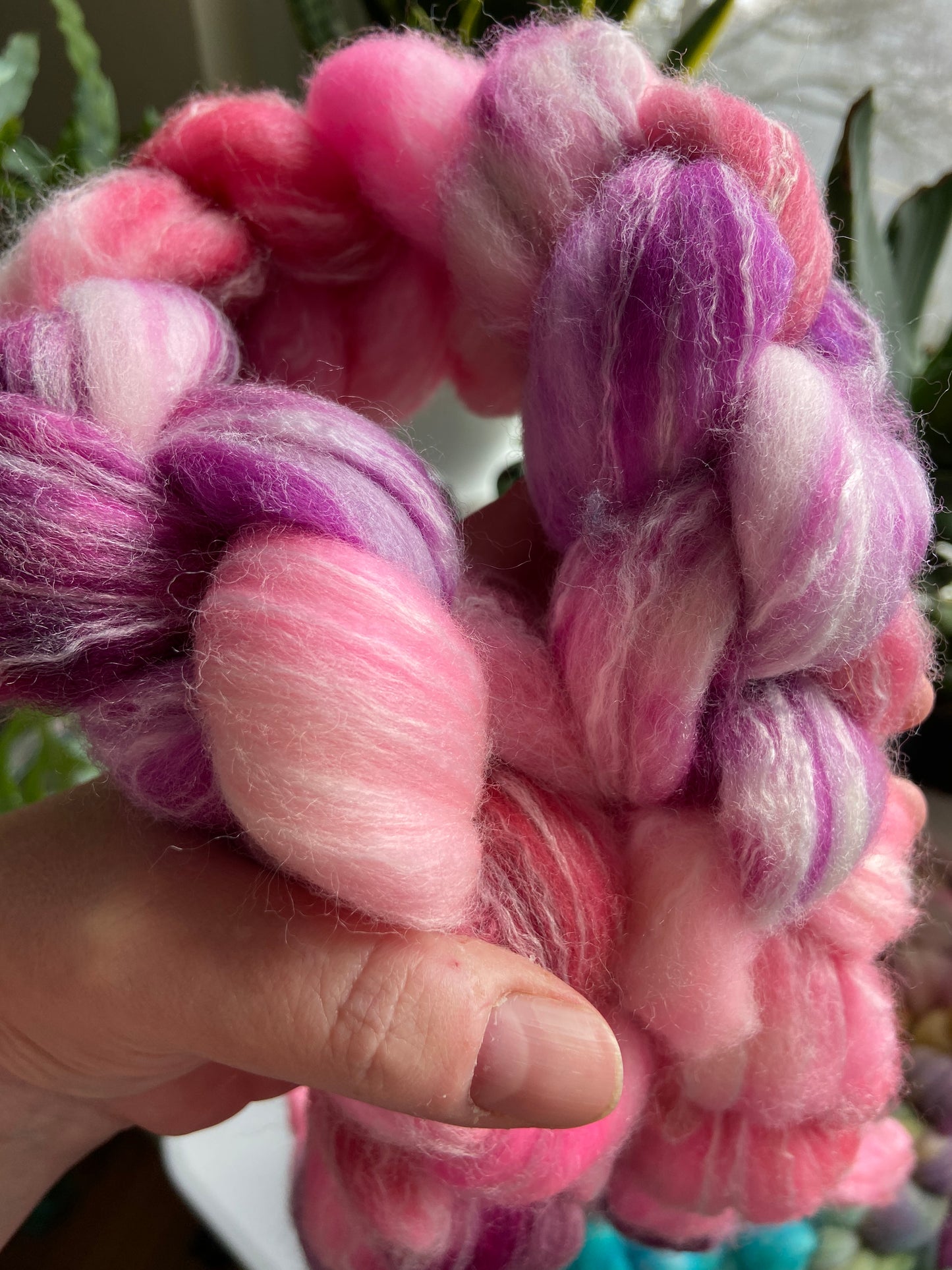 Tiny Dancer SC - 4 oz Superwash Panda Sparkle wool, bamboo combed top, roving, spinning fiber, handspinning, sock yarn, baby yarn