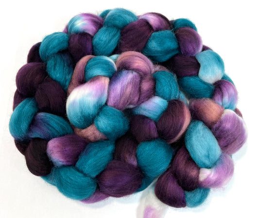 Test Braid 0506-06, 4 oz Polwarth wool combed top, roving, spinning fiber, handspinning, felting, needle felting, weaving supplies
