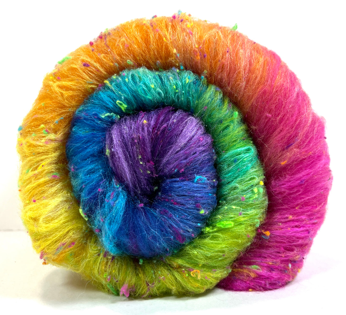 Plumeria Batt 1215-01 - 2.6 oz Cormo wool, silk, noils, spinning fiber, drumcarded, handspinning, nuno, felting wool