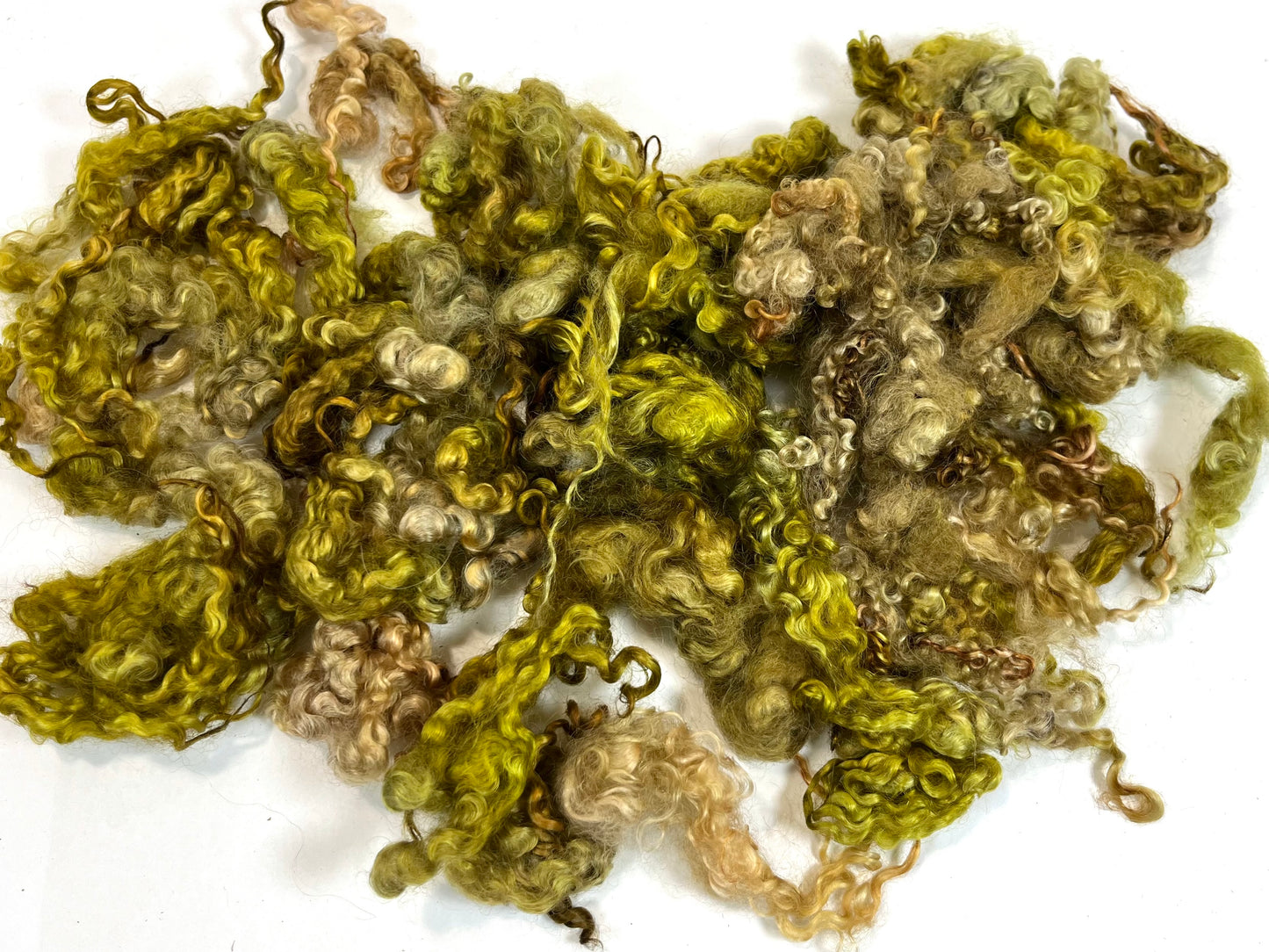 Wensleydale Locks, 1.9 oz, 0615-06, super clean, spinning, felting, fiber art, doll hair, nuno, lockspun yarn