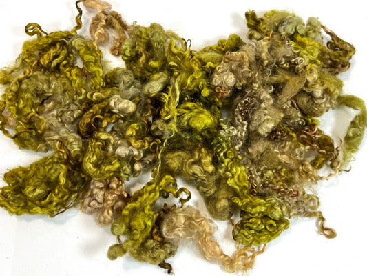 Wensleydale Locks, 1.9 oz, 0615-06, super clean, spinning, felting, fiber art, doll hair, nuno, lockspun yarn