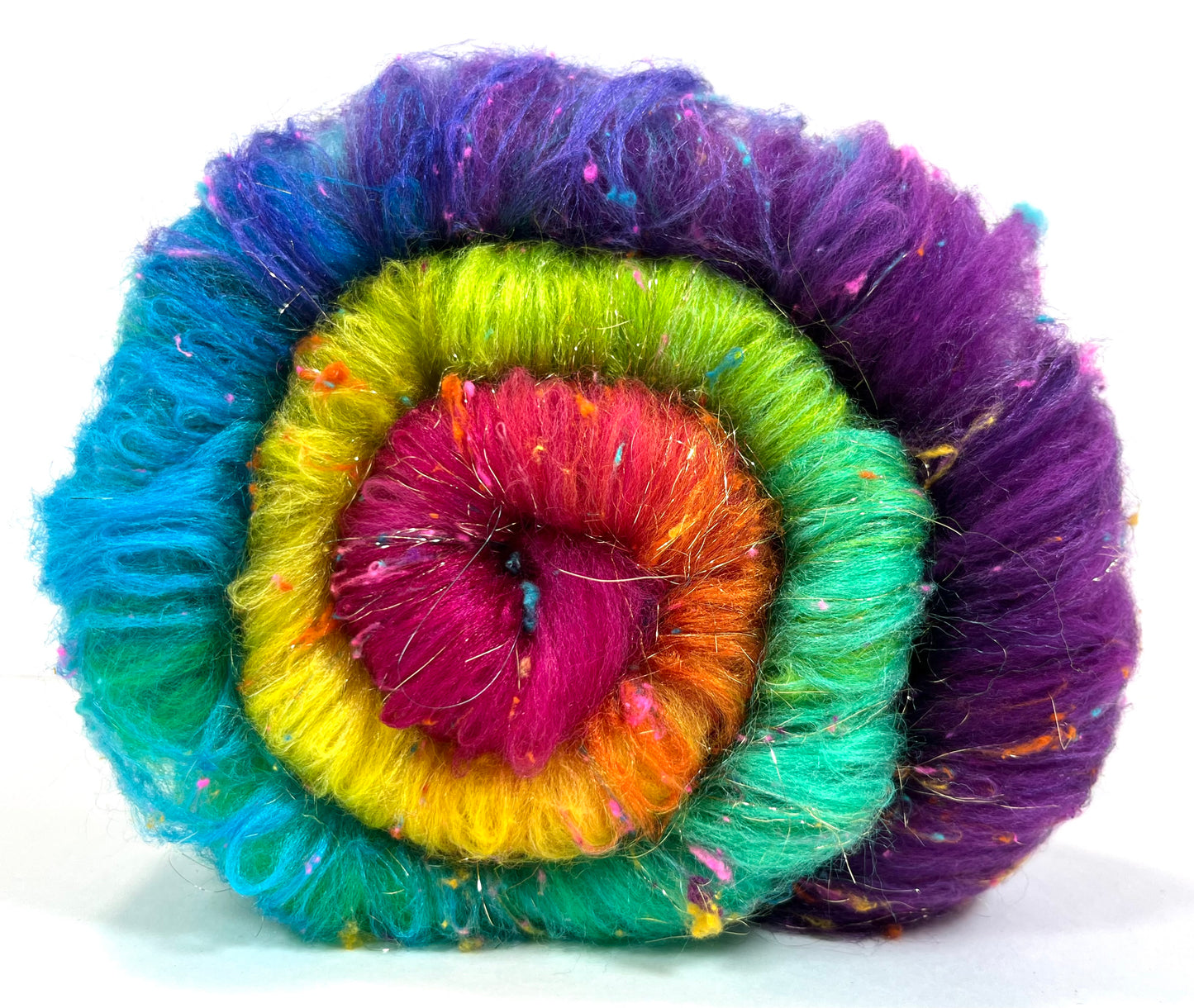 Tie Dye Gradient Batt 0508-06 - 2.8 oz Polwarth wool, silk, noils, spinning fiber, drumcarded, handspinning, nuno, felting wool