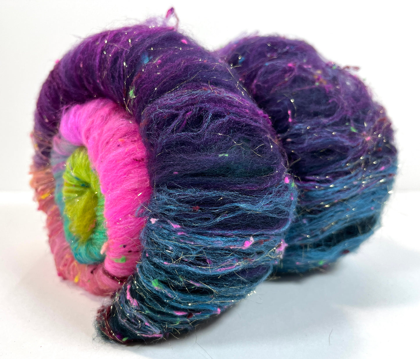 Drama Queen Batt 0407-01 - 2.8 oz Polwarth wool, silk, noils, spinning fiber, drumcarded, handspinning, nuno, felting wool