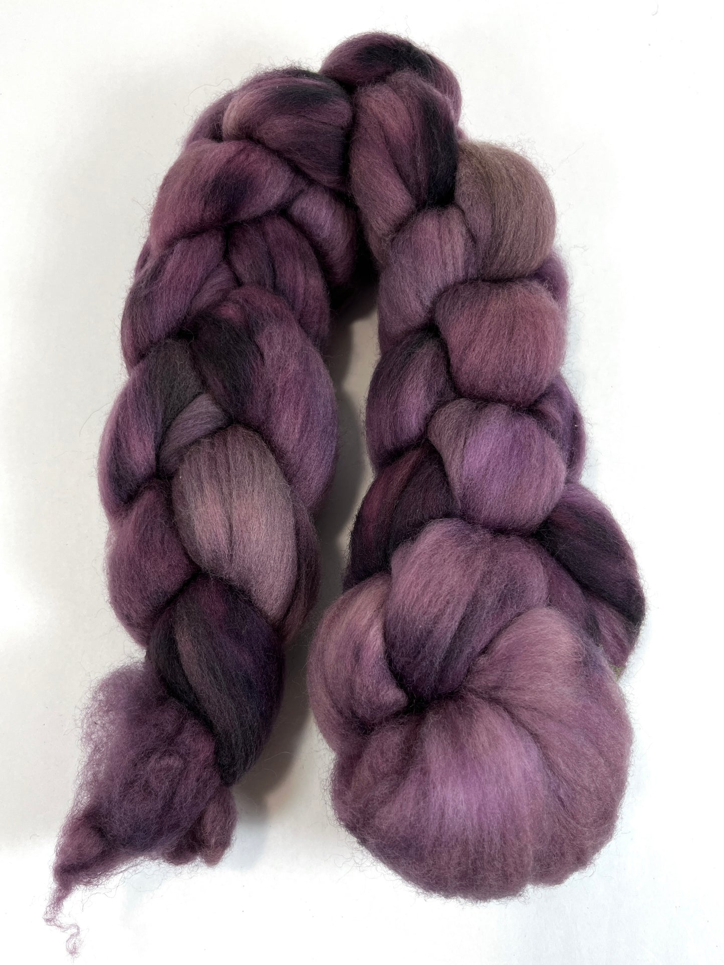 Medium Raisin, 2 oz, 18.5 micron Merino wool combed top, roving, spinning fiber, handspinning, felting, needle felting, weaving supplies