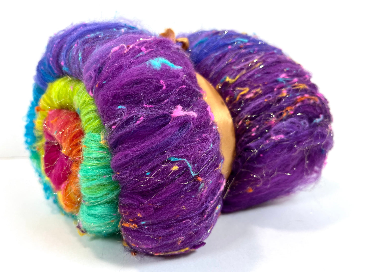 Tie Dye Gradient Batt 0508-06 - 2.8 oz Polwarth wool, silk, noils, spinning fiber, drumcarded, handspinning, nuno, felting wool
