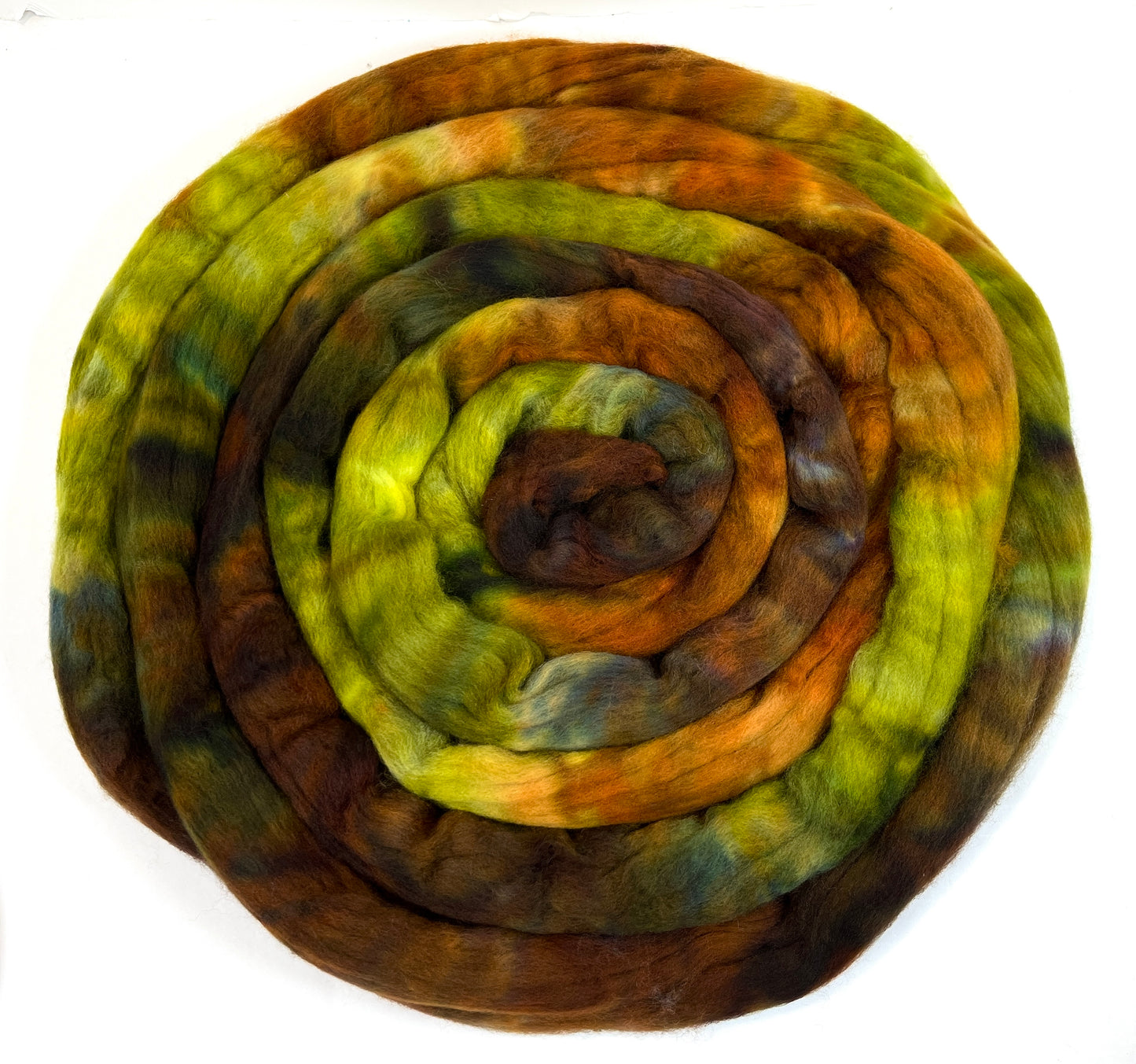 Country Road SC - 4 oz hand painted wool combed top, roving, spinning fiber, handspinning, felting