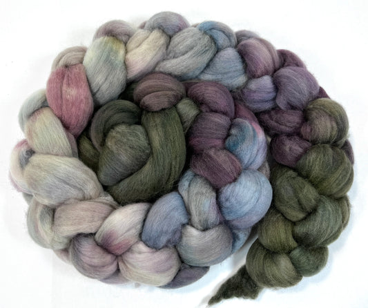 Morning Fog Oopsie, 4 oz 18.5 micron Merino wool combed top, roving, spinning fiber, handspinning, felting, needle felting, weaving supplies