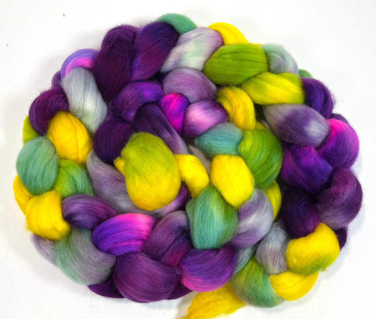 Soda Pop SC - 4 oz hand painted wool combed top, roving, spinning fiber, handspinning, felting