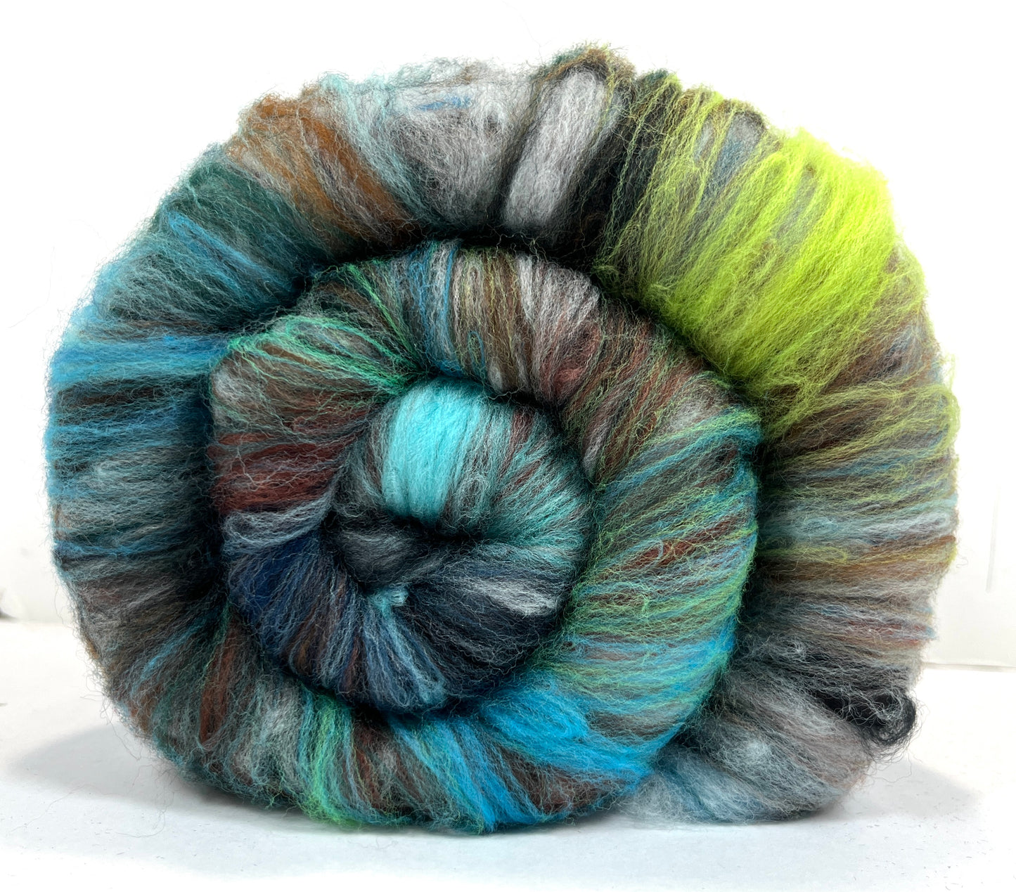 Crayon Box Batt 0826-03 - 3.5 oz Soft wool, NO SPARKLE, spinning fiber, drumcarded, handspinning, nuno, felting wool