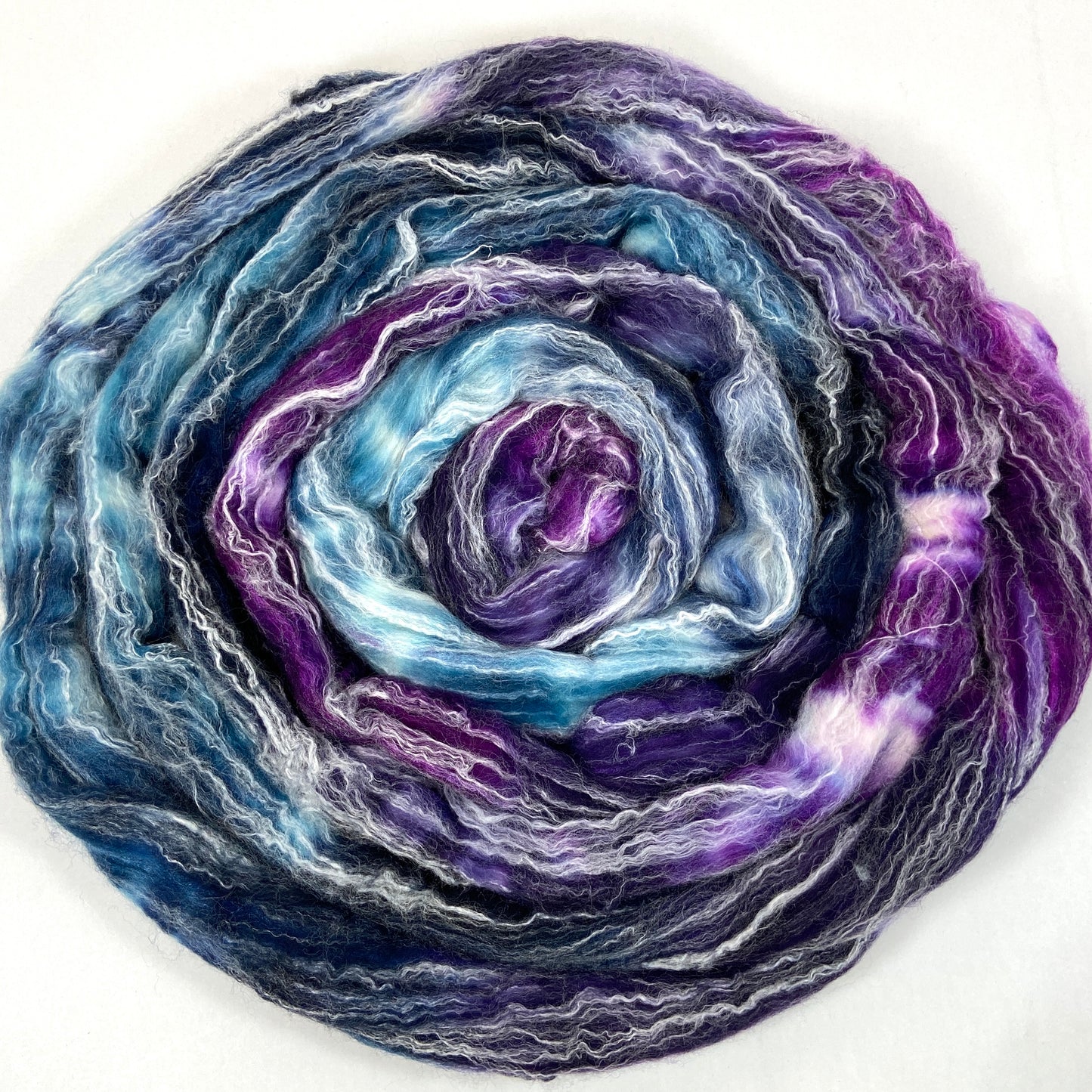 Nightberry SC - 4 oz Superwash Panda Sparkle wool, bamboo combed top, roving, spinning fiber, handspinning, sock yarn, baby yarn