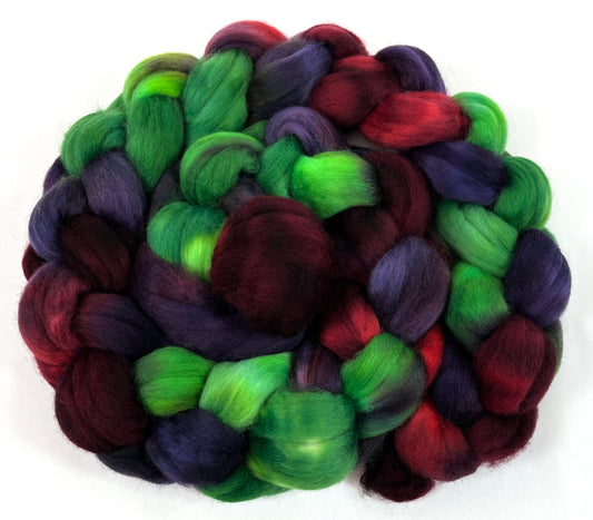 Banshee SC - 4 oz hand painted wool combed top, roving, spinning fiber, handspinning, felting