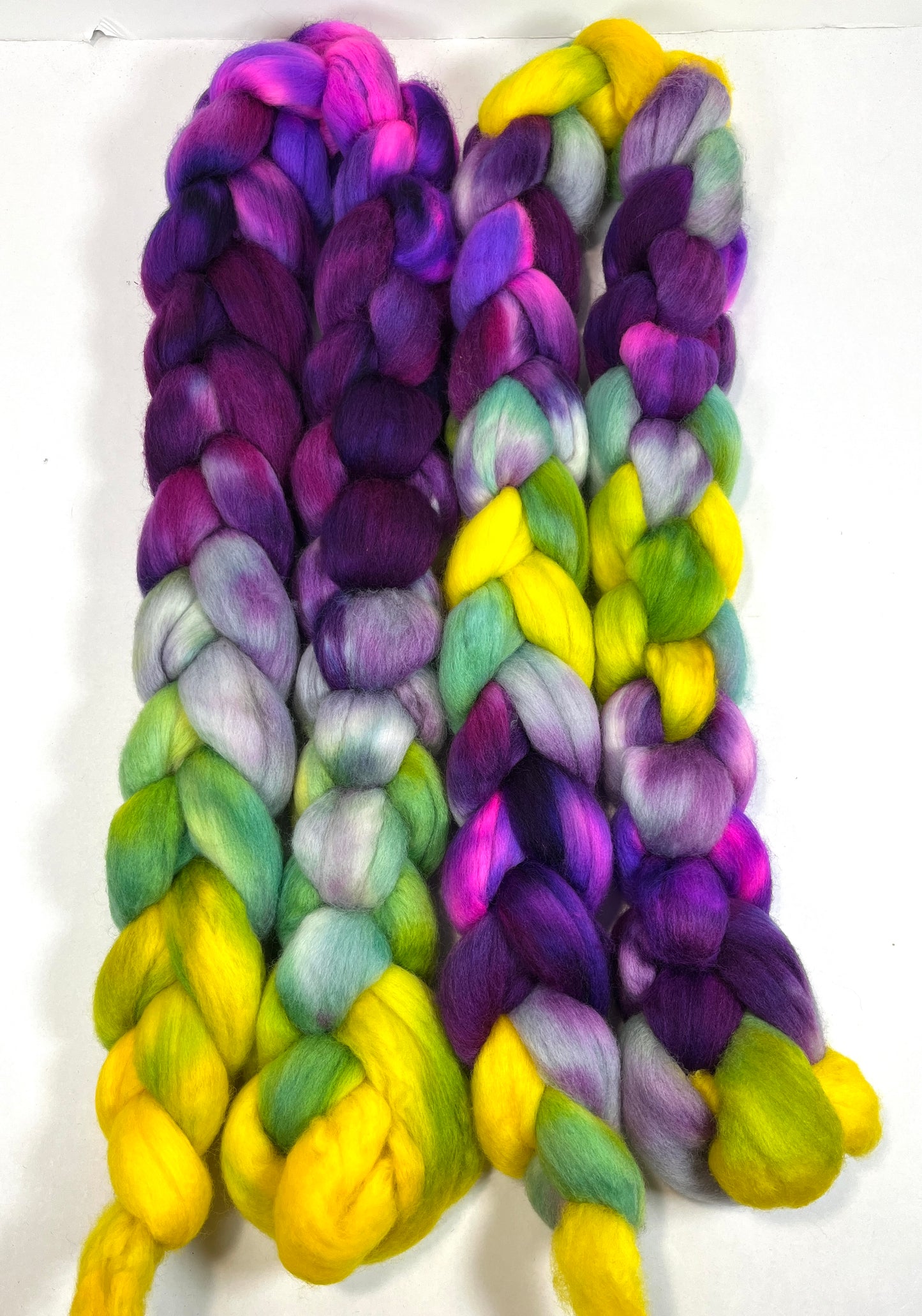Soda Pop MG - 4 oz hand painted wool combed top, roving, spinning fiber, handspinning, felting