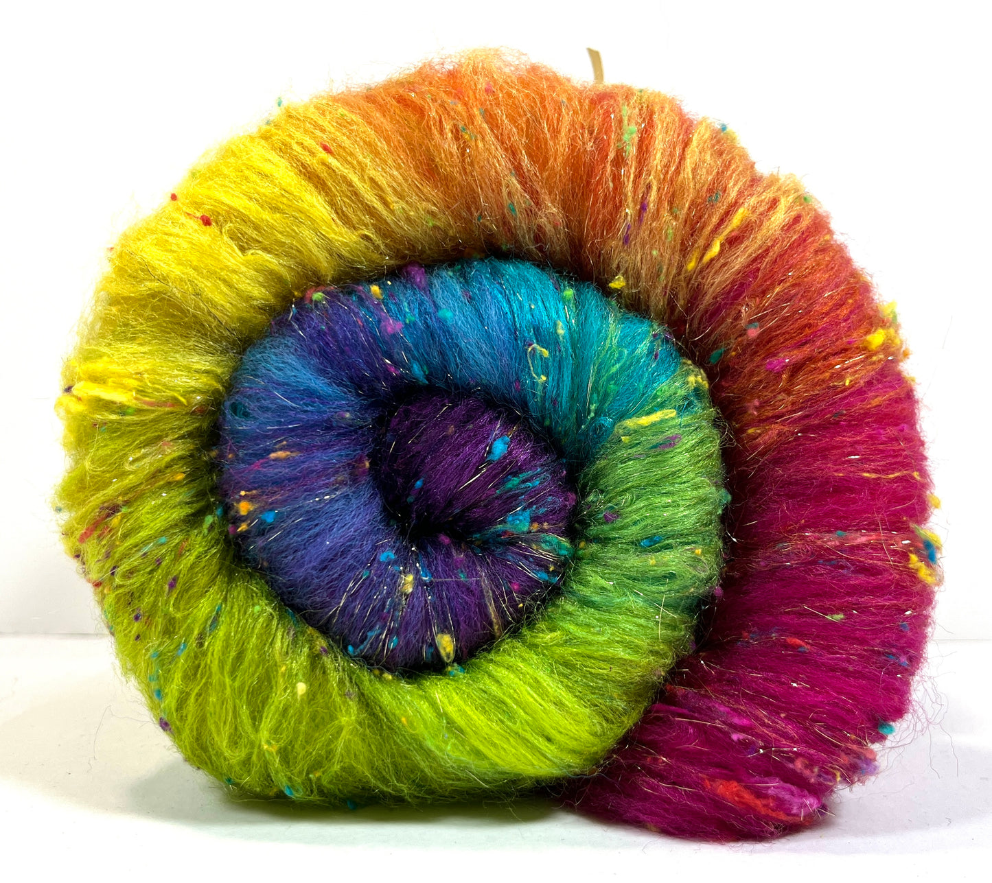 Plumeria Batt 0404-06 - 2.7 oz Corriedale wool, silk, noils, spinning fiber, drumcarded, handspinning, nuno, felting wool