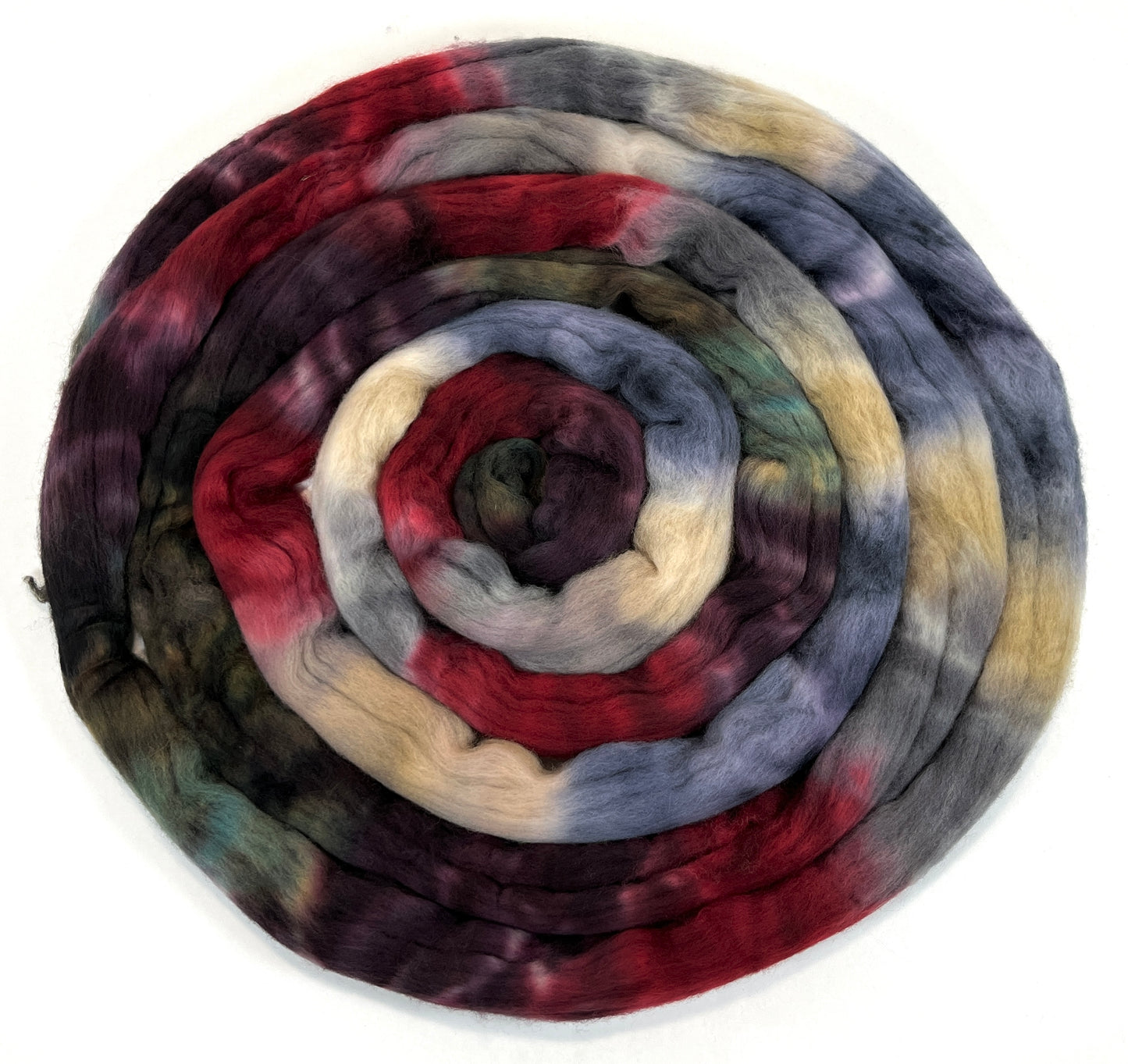 Ghoulish SC - 4 oz hand painted wool combed top, roving, spinning fiber, handspinning, felting