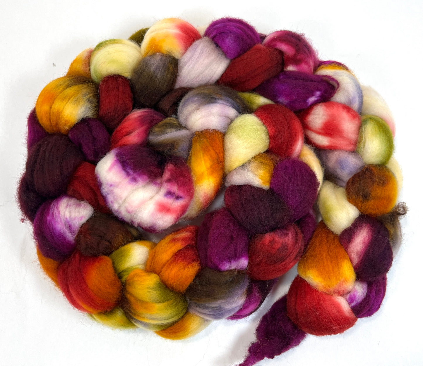 Curried Beets SC - 4 oz 18.5 micron SUPERWASH Merino wool combed top, roving, spinning fiber, handspinning, baby yarn