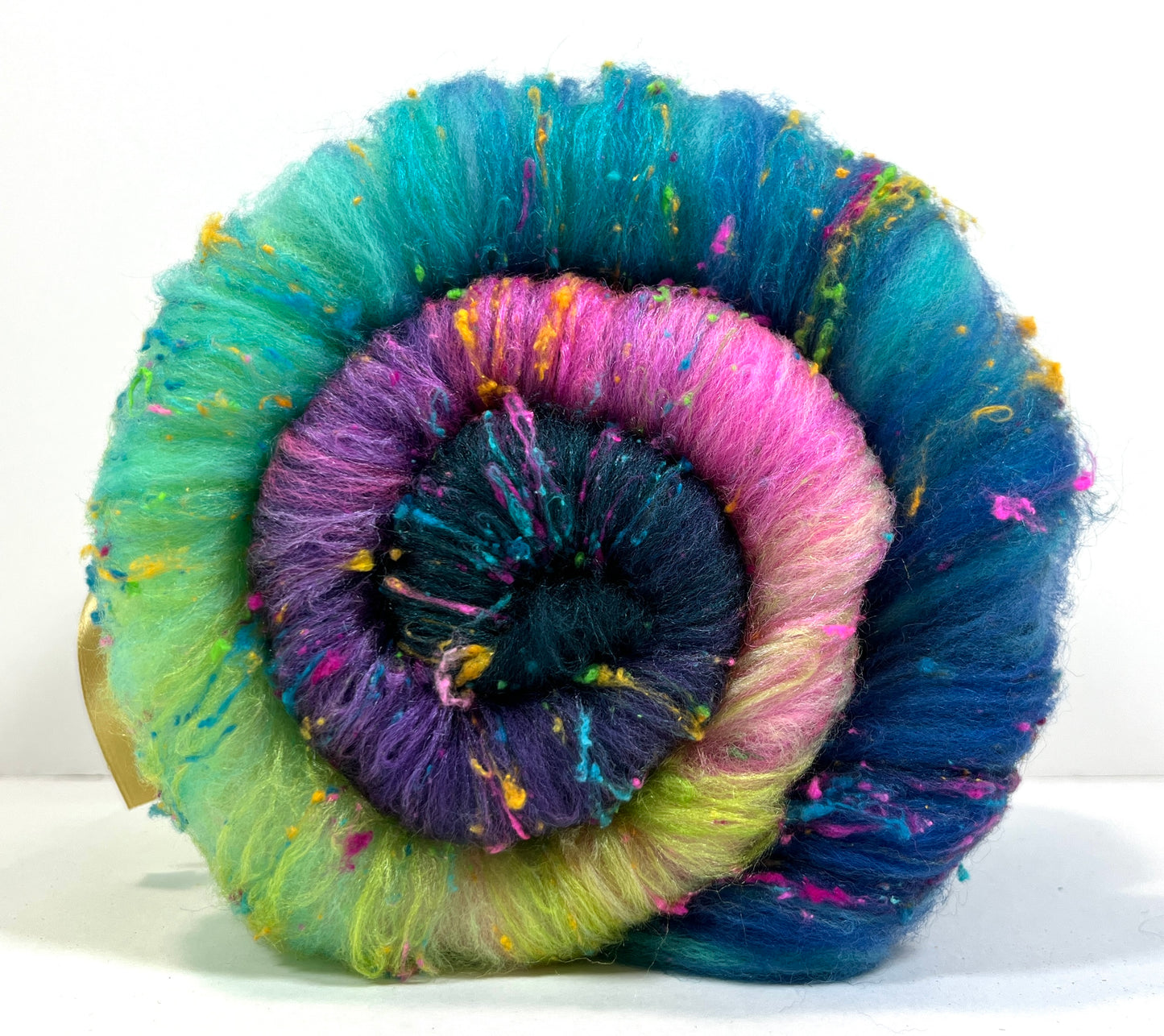 Nemesis Batt 0404-03 - 2.8 oz Cormo wool, silk, noils, spinning fiber, drumcarded, handspinning, nuno, felting wool