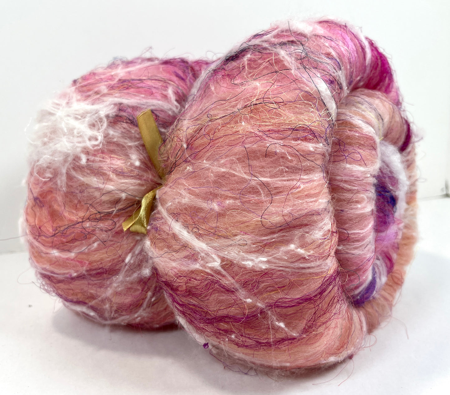 Smooth and Silky Batt 1202-02 - 3.7 oz soft wools, silk, noils, spinning fiber, handspinning, nuno, felting wool, weaving