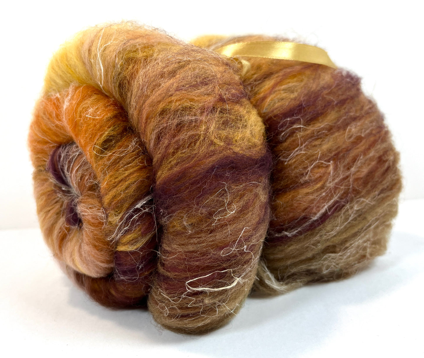 Crayon Box Batt 1004-03 - 3.7 oz Soft wool, silk, flax, hemp, NO SPARKLE, spinning fiber, drumcarded, handspinning, nuno, felting wool
