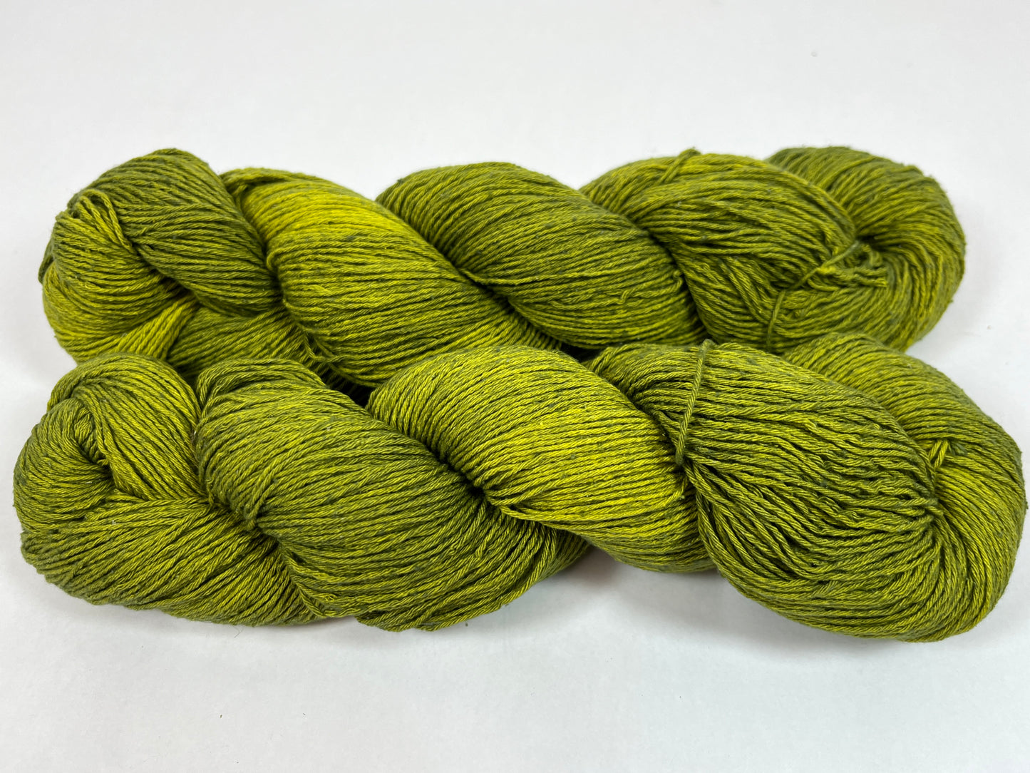 Mulberry Silk Yarn, Ripe Olive, 437 yds/3.5 oz, silk noil yarn, OOAK