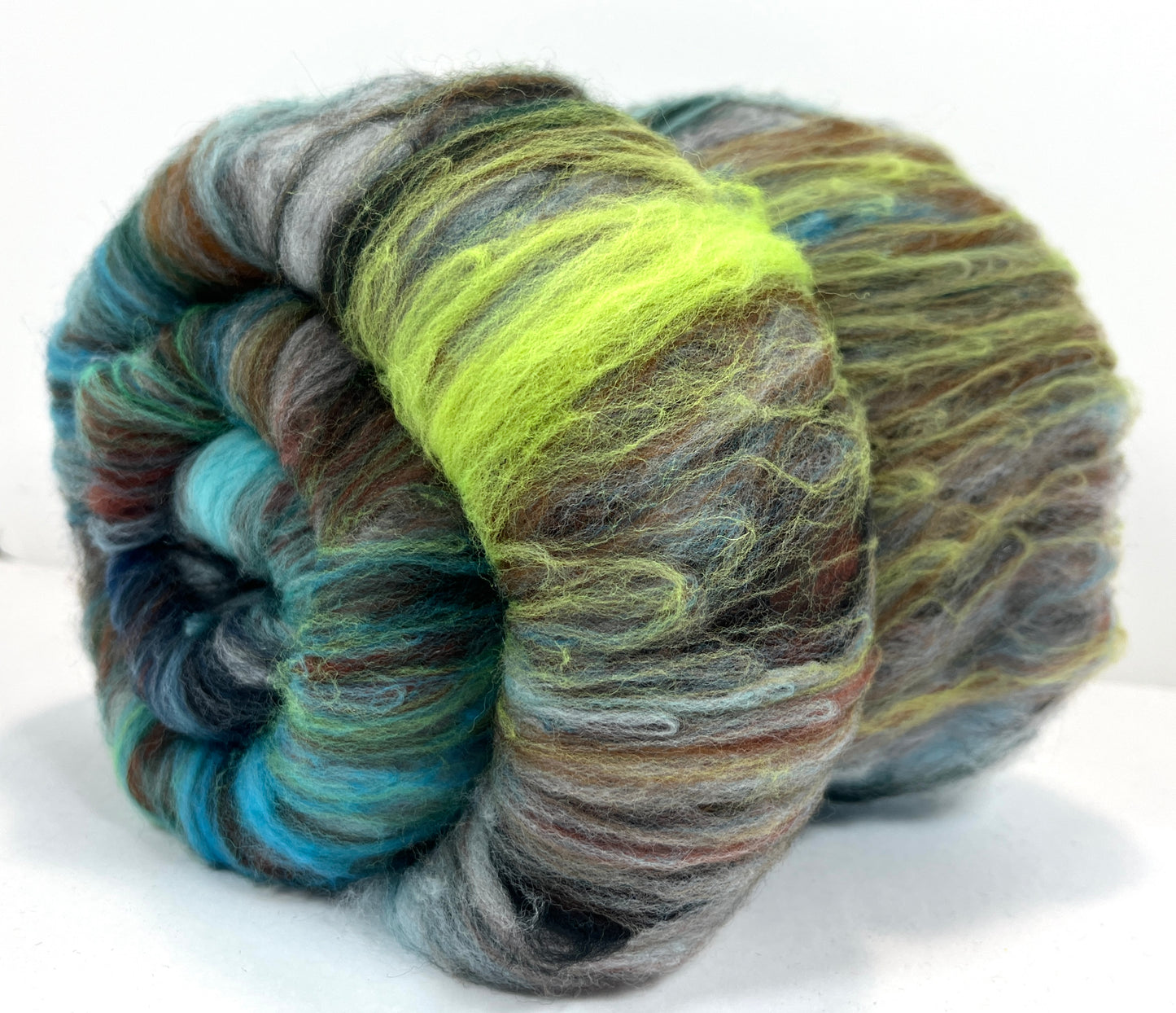 Crayon Box Batt 0826-03 - 3.5 oz Soft wool, NO SPARKLE, spinning fiber, drumcarded, handspinning, nuno, felting wool