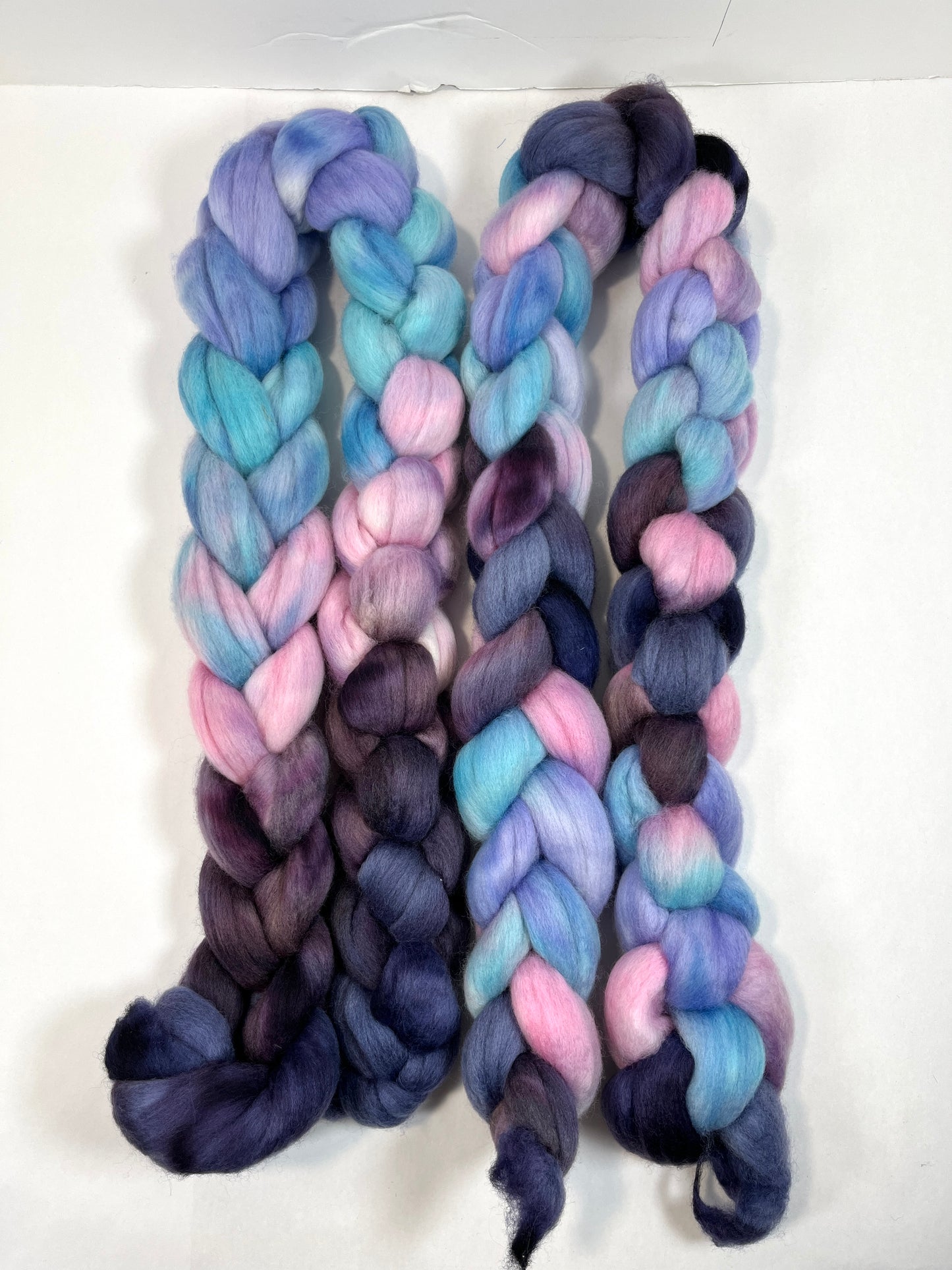 Mystique MG - 4 oz hand painted wool combed top, roving, spinning fiber, handspinning, felting