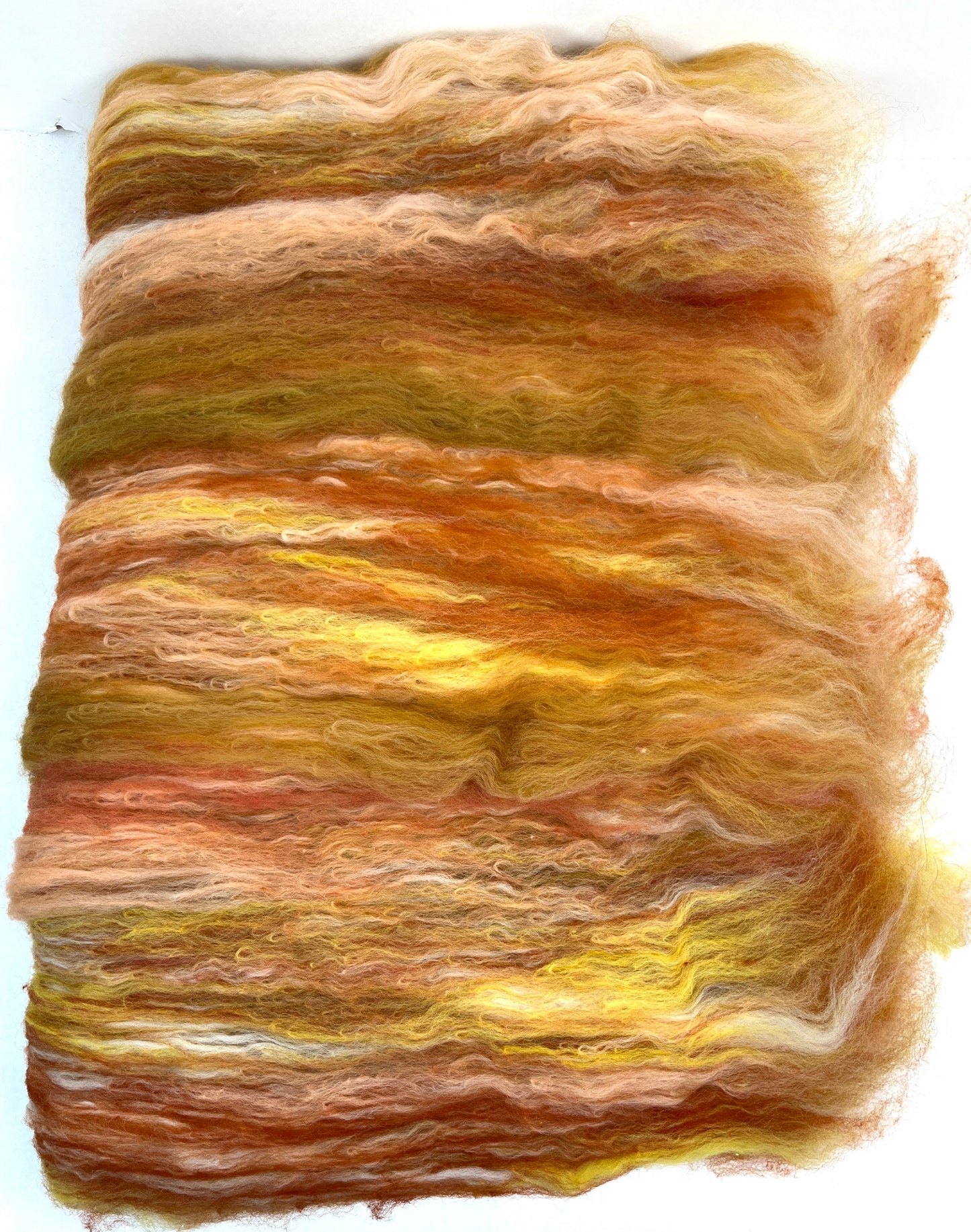 Crayon Box Batt 0701-04 - 4.2 oz Soft wool, NO SPARKLE, spinning fiber, drumcarded, handspinning, nuno, felting wool