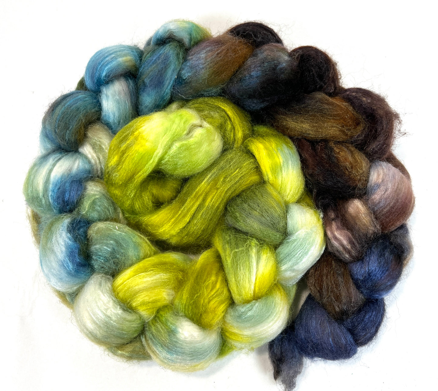 Day's End 0108-01, 3.3 oz 60/40 Polwarth and silk wool combed top, roving, spinning fiber, handspinning, felting, needle felting, weaving supplies