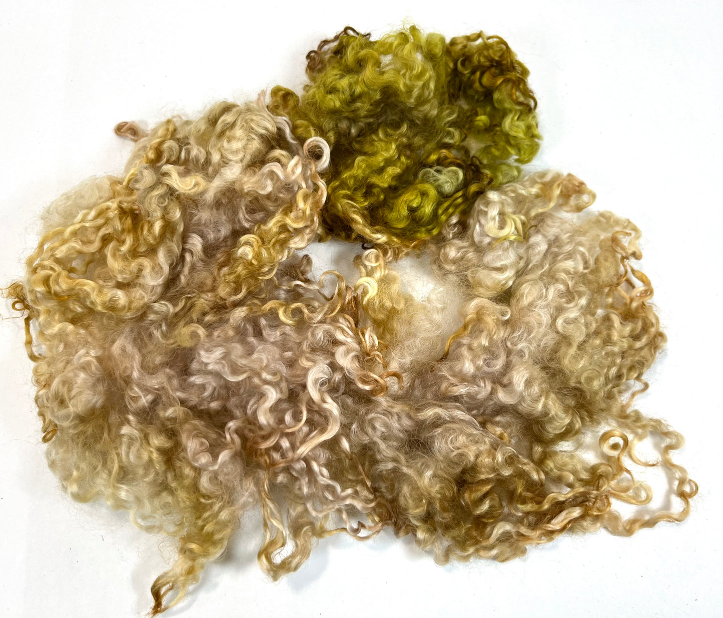 Wensleydale Locks, 1.4 oz, 0615-05, super clean, spinning, felting, fiber art, doll hair, nuno, lockspun yarn