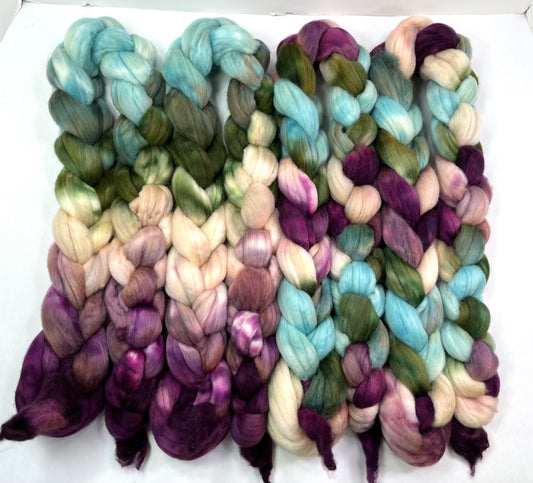 Limited Edition 1018-01 - 4 oz Falkland Merino wool combed top, roving, spinning fiber, handspinning, felting, needle felting, weaving supplies