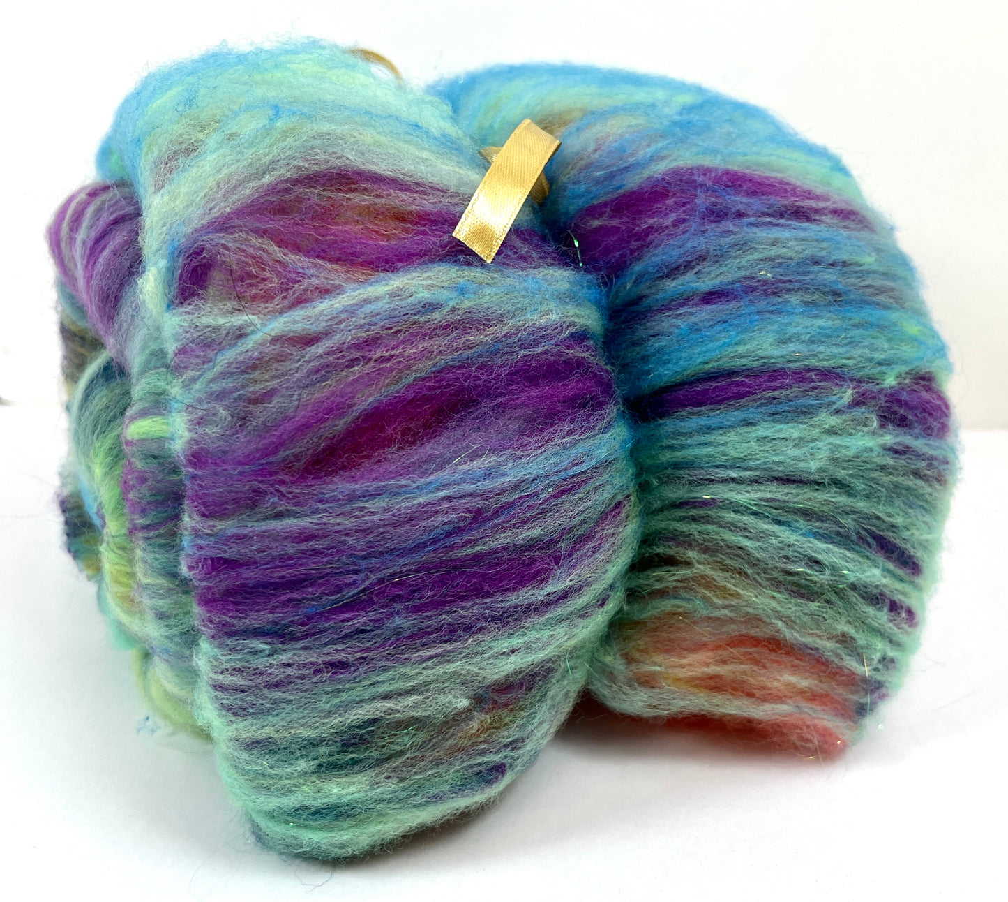 Crayon Box Batt 0601-01 - 4.2 oz Soft wool, sparkle, spinning fiber, drumcarded, handspinning, nuno, felting wool