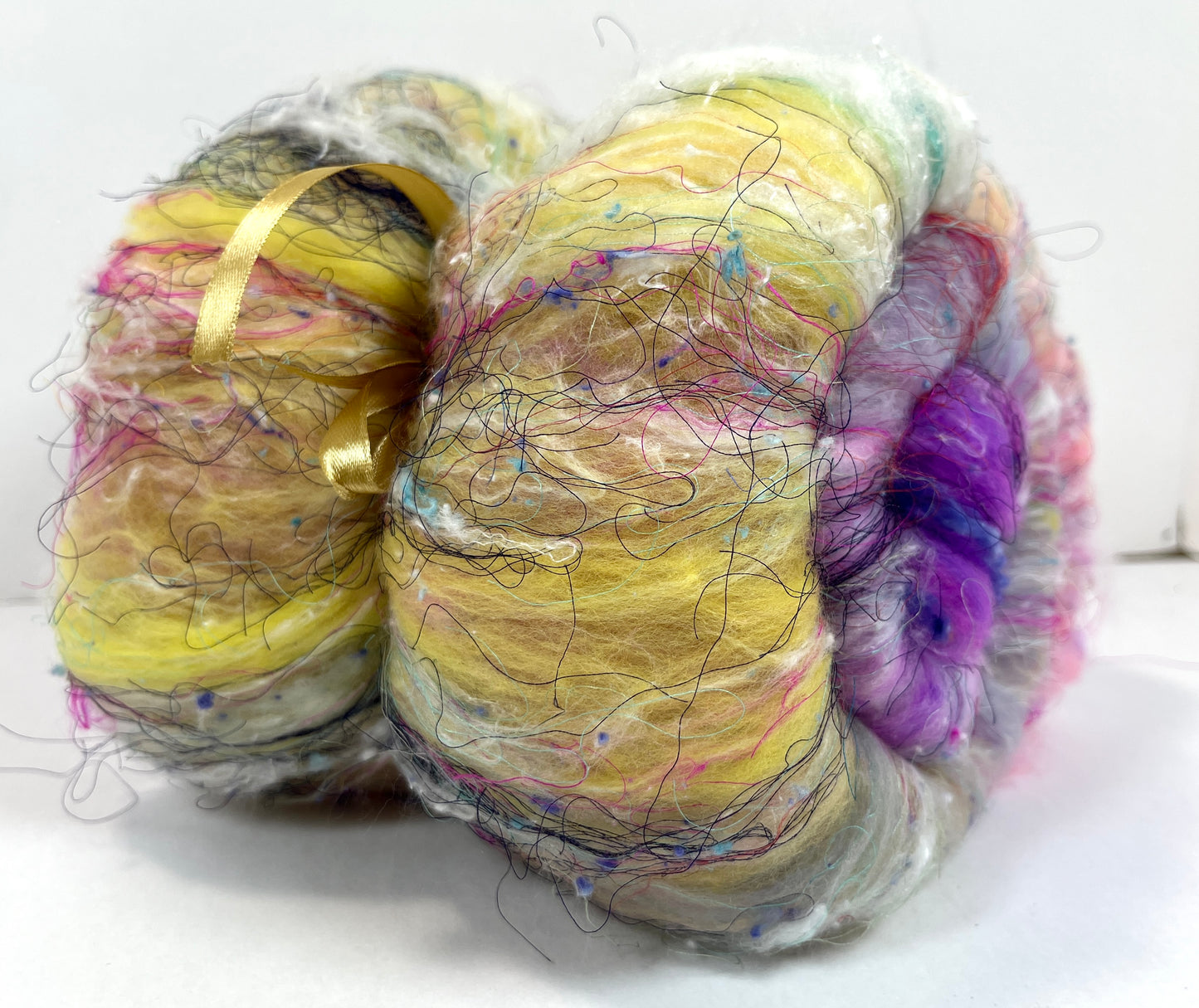 Smooth and Silky Batt 1202-01 - 3.1 oz soft wools, silk, noils, spinning fiber, handspinning, nuno, felting wool, weaving