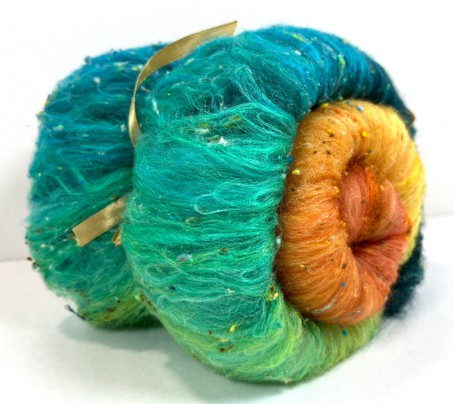 Ironic Grooves Batt 1215-03 - 2.6 oz Cormo wool, silk, noils, spinning fiber, drumcarded, handspinning, nuno, felting wool
