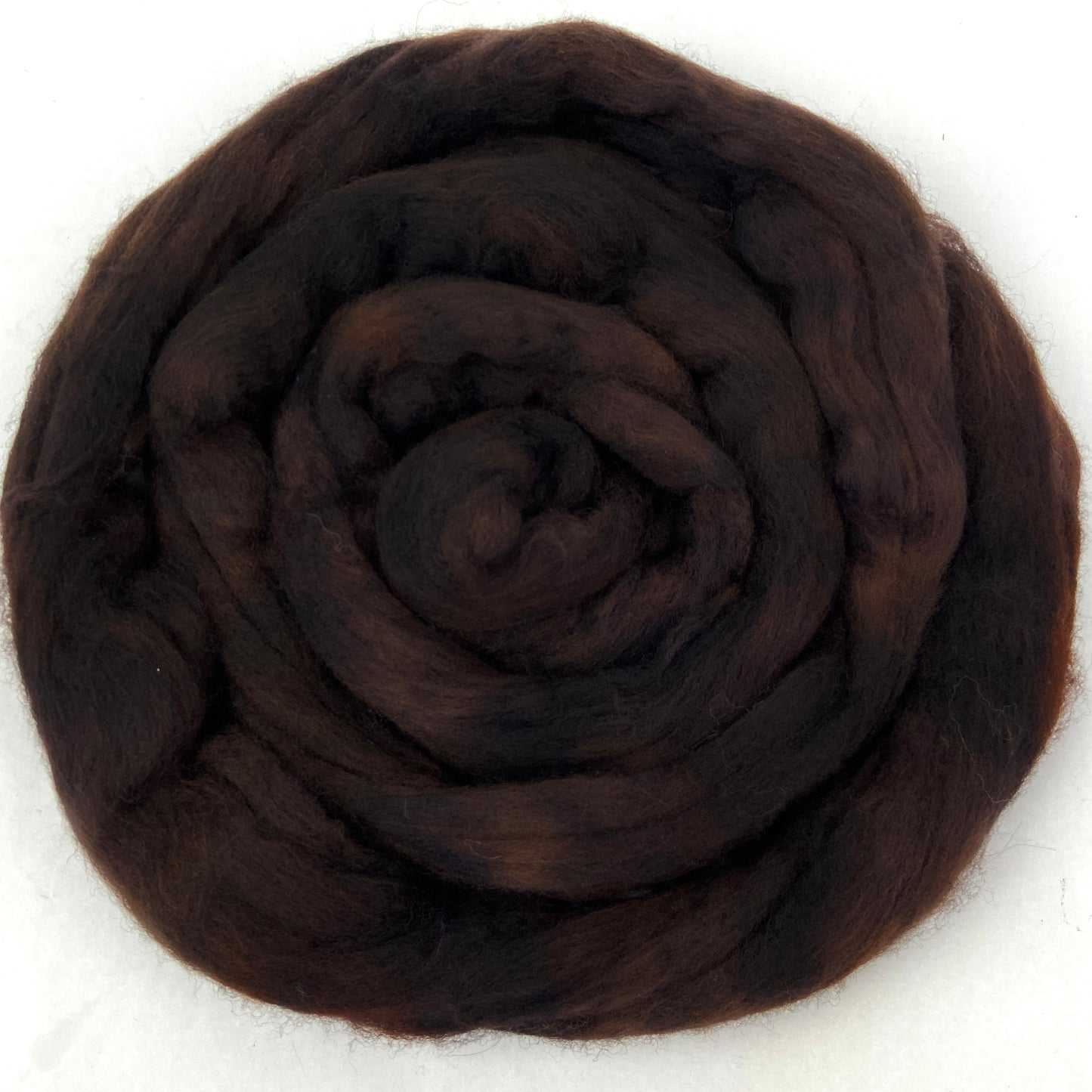 Colombian Roast - 2 oz hand dyed semisolid wool combed top