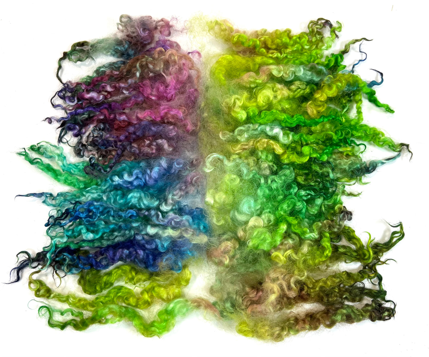 Wensleydale Locks, 1 oz, 0615-02, super clean, spinning, felting, fiber art, doll hair, nuno, lockspun yarn