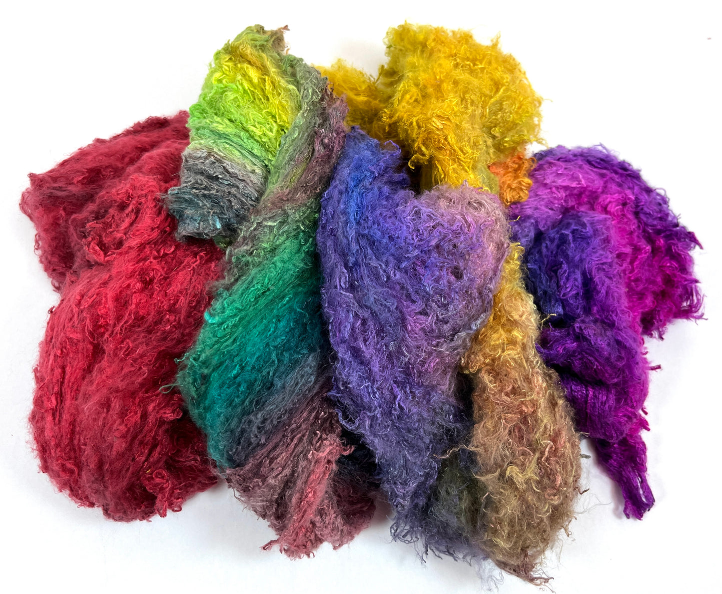 Silk Laps, 0519-01, 3 oz, mulberry silk, nuno, wet felting, spinning fiber, art yarn, handspinning, felting fiber, corespinning, nunofelting
