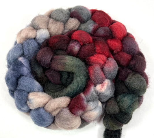 Ghoulish MG Extras, 4 oz BFL wool combed top, roving, spinning fiber, handspinning, felting, needle felting, weaving supplies