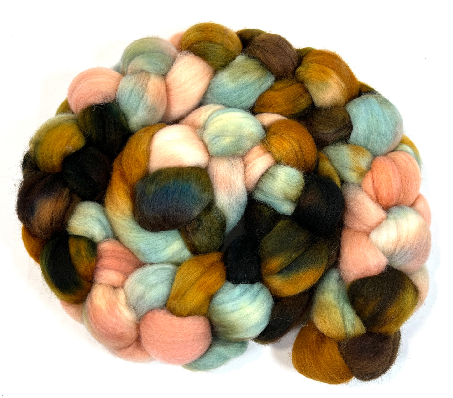 Test Braid 0412-02, 4 oz Polwarth wool combed top, roving, spinning fiber, handspinning, felting, needle felting, weaving supplies