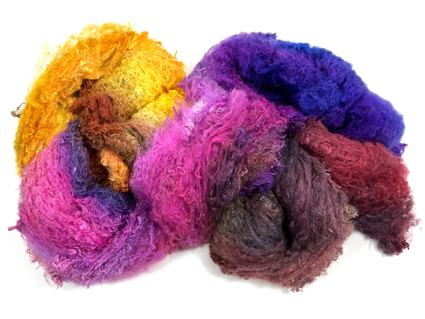 Silk Laps, 0519-02, 2.8 oz, mulberry silk, nuno, wet felting, spinning fiber, art yarn, handspinning, felting fiber, corespinning, nunofelting