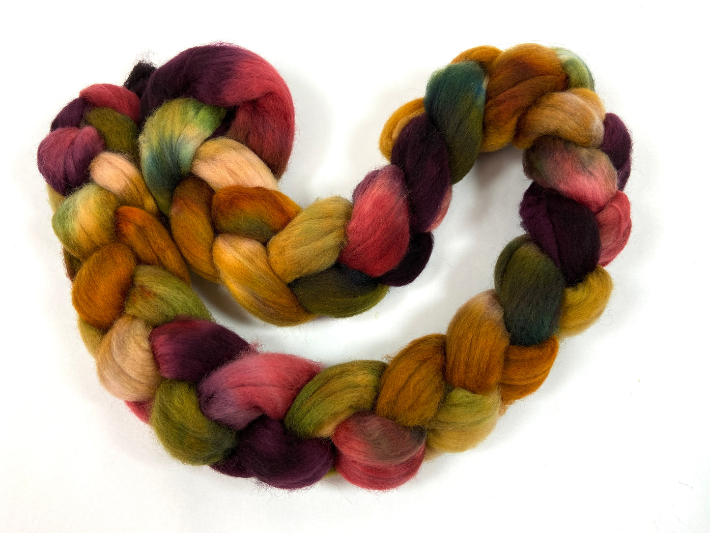 Renaissance SC - 4 oz hand painted wool combed top, roving, spinning fiber, handspinning, felting